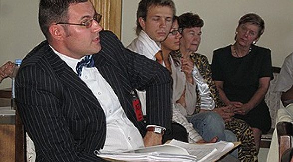 Egils Levits tiekas ar Augstākās tiesas tiesnešiem un darbiniekiem