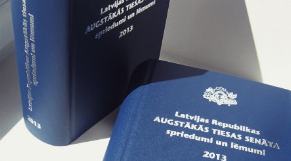 COLLECTION OF JUDGEMENTS AND DECISIONS OF 2013 BY THE SENATE IS PUBLISHED