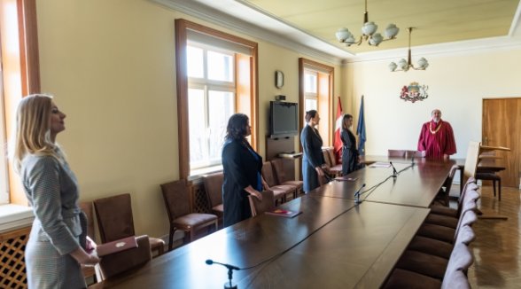 The Chief Justice of the Supreme Court accepts oaths of notaries