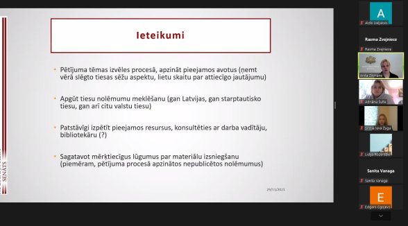 Rīgas Stradiņa Universitātes studenti un pasniedzēji piedalās Augstākās tiesas lekcijās 