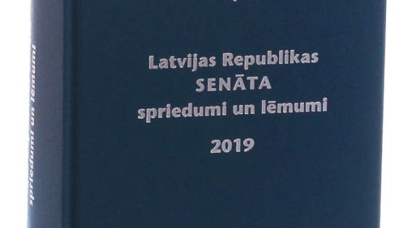 Izdota Senāta spriedumu un lēmumu gadagrāmata