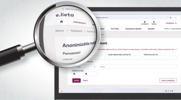 Anonimizēti Senāta nolēmumi jāmeklē e-lietas portālā