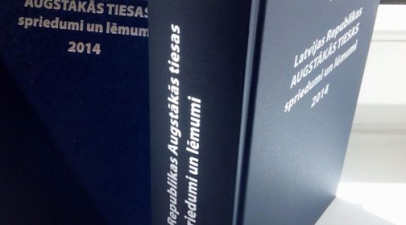 Augstākās tiesas nolēmumu krājumā - 2014.gada judikatūras esence