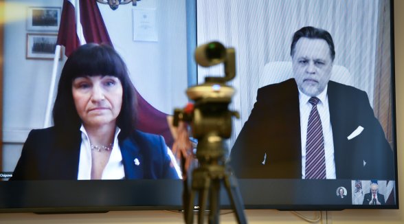 Valsts prezidents tiekas ar Augstākās tiesas un Satversmes tiesas priekšsēdētājiem